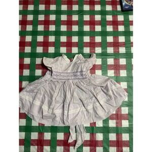Vtg Polly Flinders Hand Smocked Dress Baby 18 mos